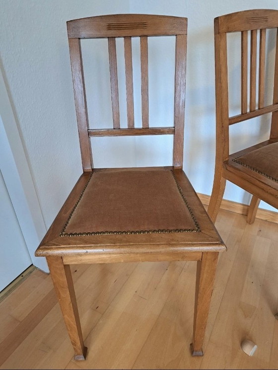 Image 1 of 2 upholstered chairs, Wilhelminian style, set price