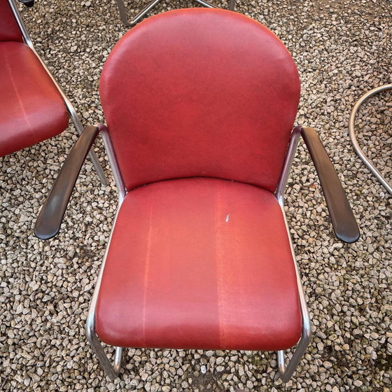 Bauhaus Tisch mit Sesseln in Stahlrohrstruktur von Willem Hendrik Gispen, 1930, 3er Set – Garten-Sets (photo 17 of 19)