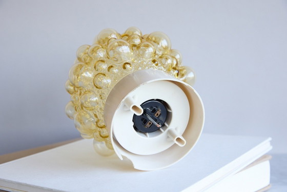 Image 1 of Tynell Bubble Ceiling Lamp Amber Glass White Base