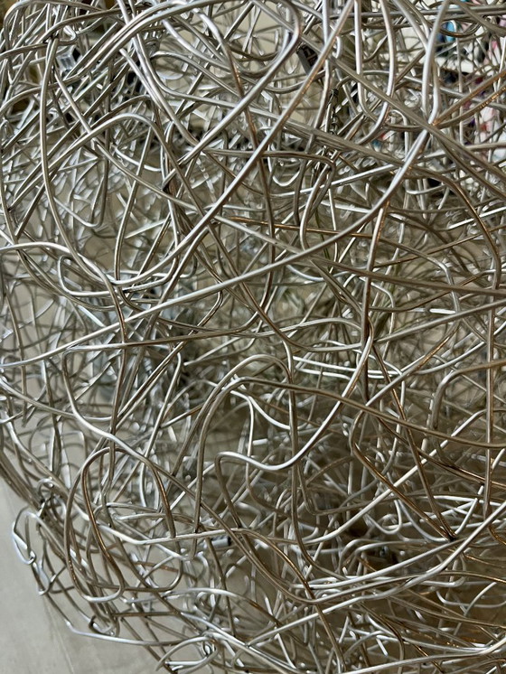 Image 1 of Round Pendant Lamp with Metal Wires, Catellani & Smith 'Fil der Ler'