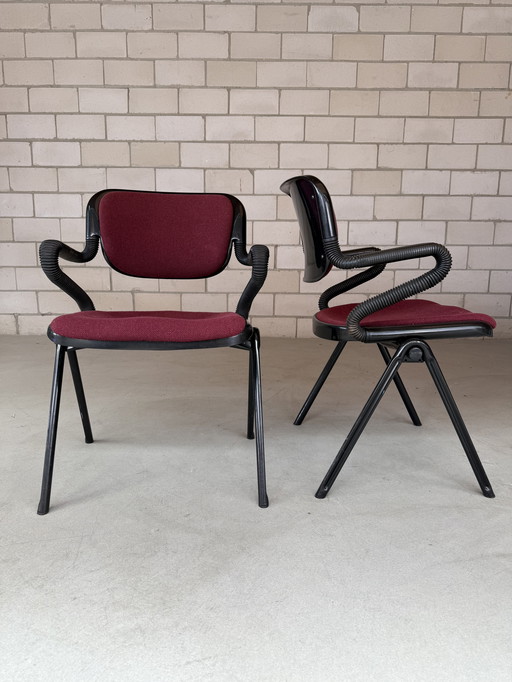 2x Chaise Vertebra par E. Ambasz & G. Piretti pour Anonima Castelli