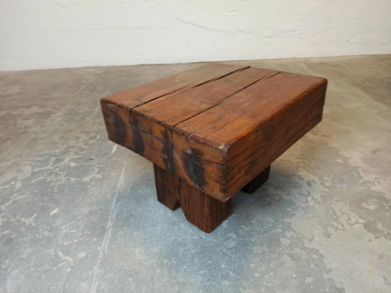 Tavolino brutalista Wabi Sabi vintage, Tavolini, Legno, Marrone (foto 7 di 15)