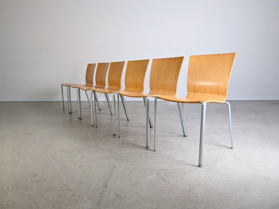 Image 1 of Set of 6 original Vitra Taino chairs, stackable conference chairs, VAT included