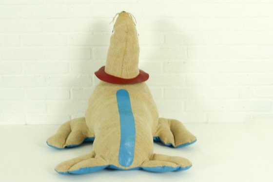 Image 1 of Großes therapeutisches Robben-Spielzeug aus Jute und Leder von Renate Müller, 1960er Jahre