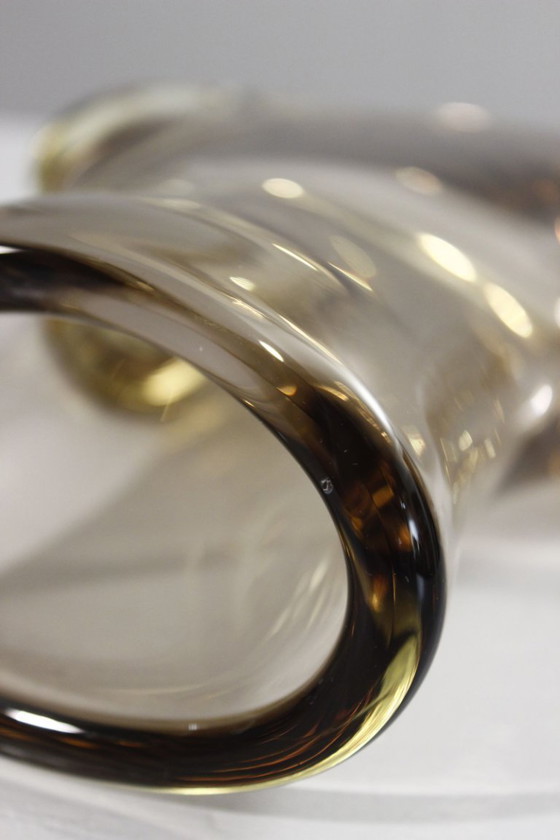 Image 1 of Miloslav Klinger & Zelezny Brod Sklo - Large smoked Sommerso vase 1970s