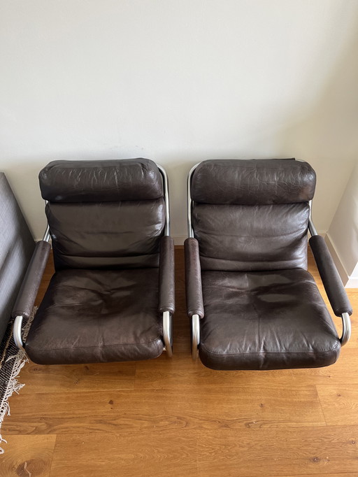 2x Gelderland 801 armchairs '70 - Jan des Bouvrie