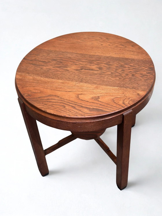 Art Deco Amsterdamse School ronde bijzettafel (photo 5 of 5)