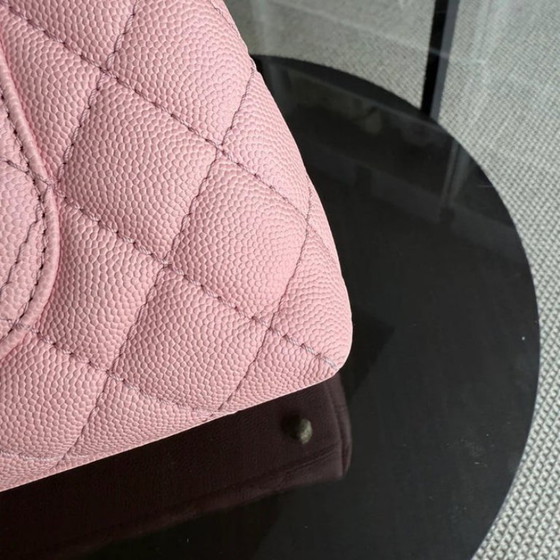 Image 1 of Chanel Coco Handle Small - Collection Caviar matelassé rose et or