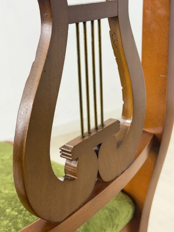 Image 1 of 6 sedie da pranzo in mogano, stile vintage