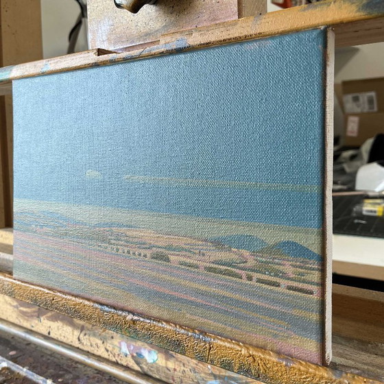 Image 1 of Dipinto unico, Sul Sichelsberg, pezzo unico dipinto a mano, 30 x 20 cm, pittura acrilica su tela