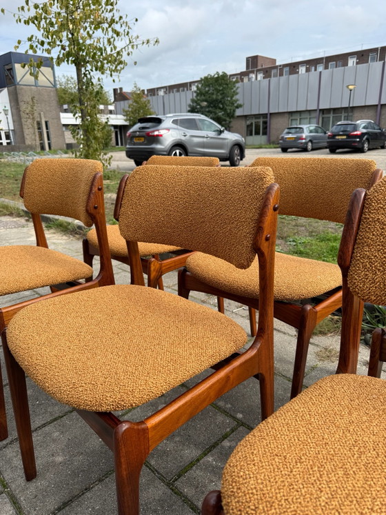 6x restored Dining chairs, Erik Buch ‘60 – Wood, Textile (photo 15 of 15)