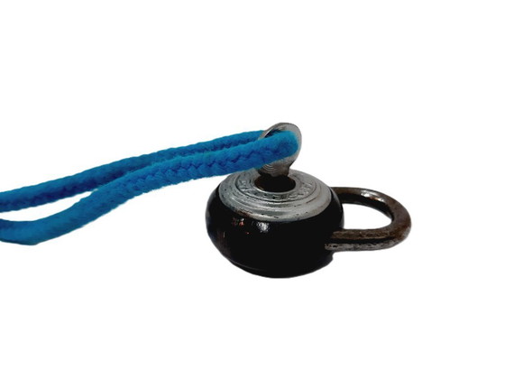 Image 1 of Vintage small round padlock with key