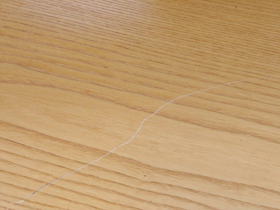 Image 1 of Escritorio de recepción de hermoso diseño moderno de madera Ovaaeen con base de acero inoxidable