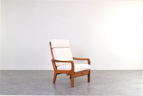 Image 1 of Set van 2 Deense teakhouten loungestoelen uit het midden van de 20e eeuw, ontworpen door Juul Kristensen, jaren 60.