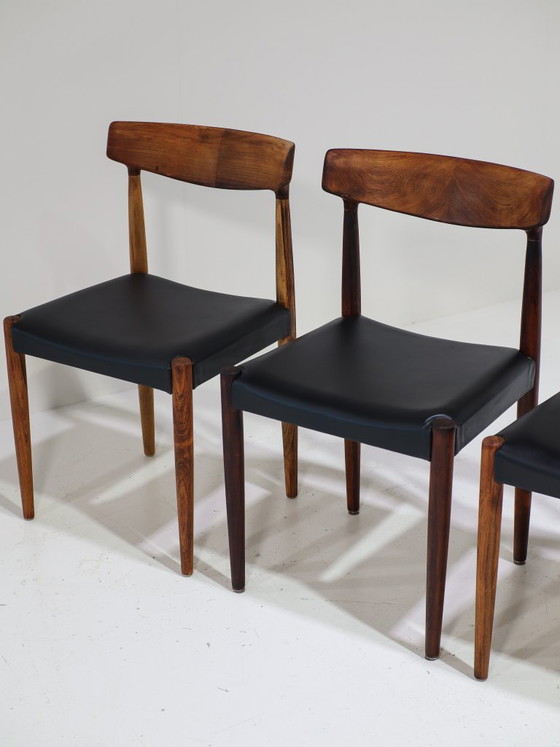 Image 1 of 6 sillas de comedor Knud Faerch 343 de palisandro, danesas, de la década de 1950.