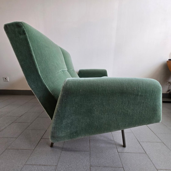 Image 1 of 1950s Vintage Two-Seat Velvet Sofa by Louis Paolozzi for ZOL 50s