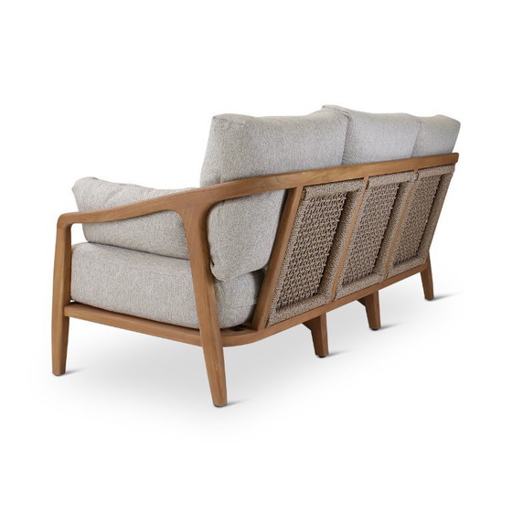 Image 1 of Natural teak lounge set 2-seater + 3-seater