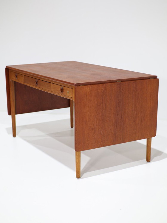Hans J. Wegner Desk AT-305 Drop-Leaf Teak Oak 1950s – Hans Wegner, Wood, Vintage (photo 9 of 17)