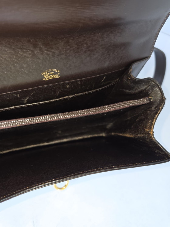 Vintage Gucci Tiger Eye Shoulder Bag Made In Italy – Leather (photo 13 of 15)