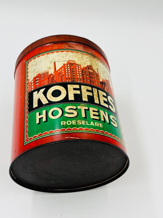 Lata antigua de café Koffies Hostens en metal litografiado. – Accesorios de cocina (photo 8 of 8)