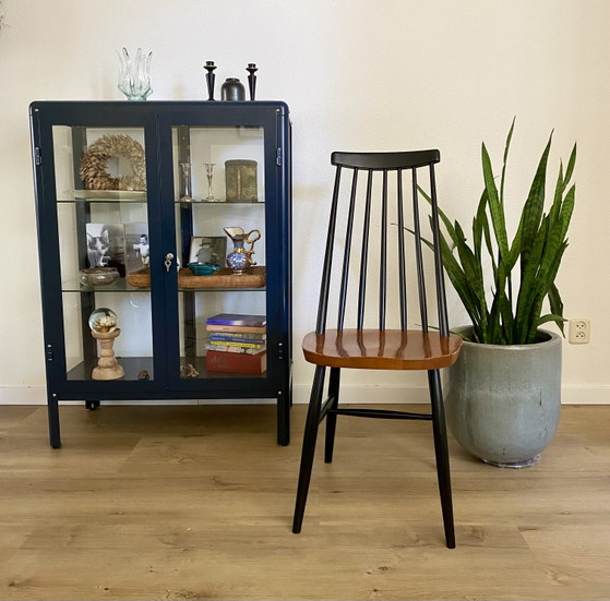 Sedia vintage scandinava con struttura a fuso - Svezia anni '60/'70 / probabilmente Nesto Möbler (photo 4 of 8)