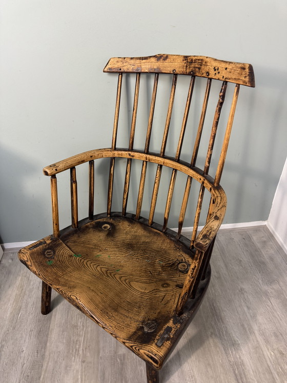 Antieke 18e Eeuws Windsor Stoel Met Armleuningen – Fauteuils, Wood (photo 8 of 14)