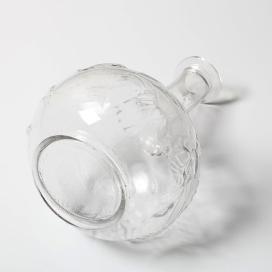 Vintage glazen karaf / Wijnkaraf met rozenpatroon / Empoli / Italië / jaren 1950 – Tafelaccessoires, Glass (photo 13 of 14)