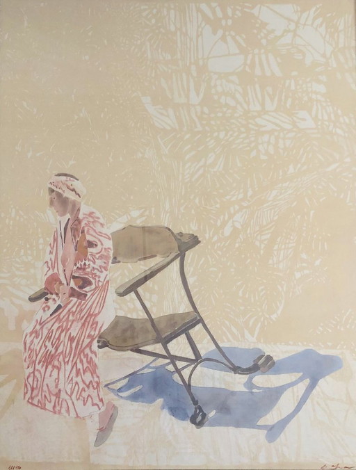 Sam Szafran (1934-2019) Lilette à la chaise de Gaudi, 2007