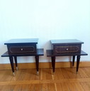 2x Comodini in Legno Laccato Mid-Century 1950