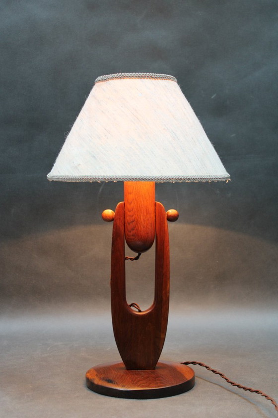 Image 1 of Lámpara de mesa o de pared de roble de los años 60, Checoslovaquia