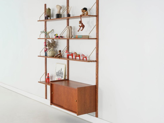 Image 1 of Modulaire wandkast van teakhout, Deens design, jaren 60, gemaakt in Denemarken.