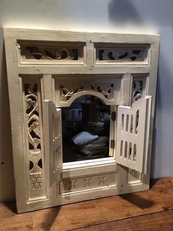 Specchio con persiane, stile coloniale, 60x70cm – Legno (photo 4 of 10)
