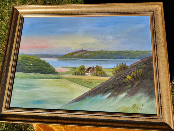 Original Oil Paint, Traditional Painting, Landscape Motive, Himmelbjerget., Paintings & Drawings, Canvas (photo 5 of 11)