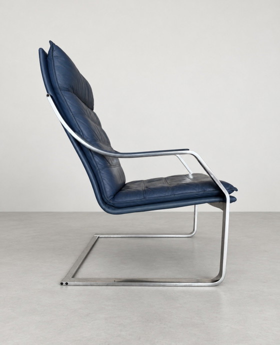 Vintage Art Collection, Walter Knoll, Komet Lounge Chair – Poltrone, Leather, rvs (photo 12 of 15)