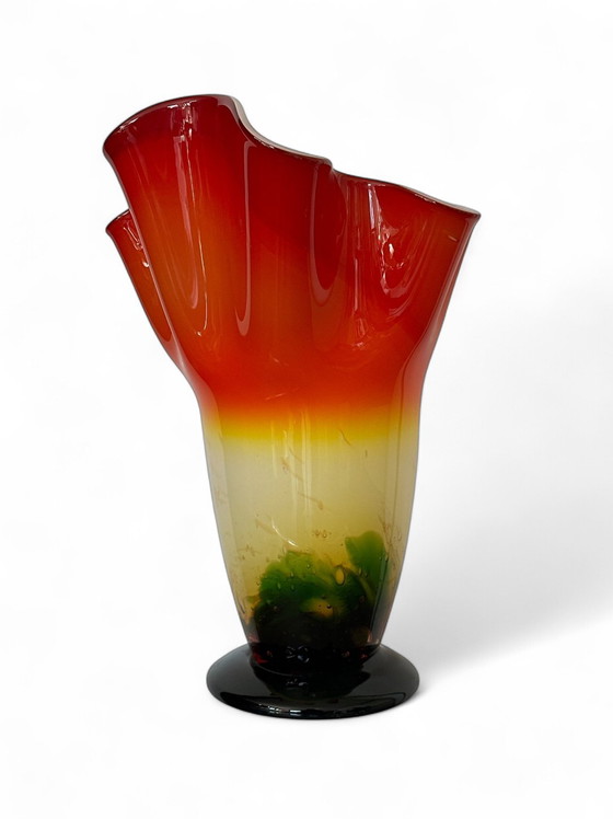 Image 1 of Vintage Italian Murano Flower Vase 1970