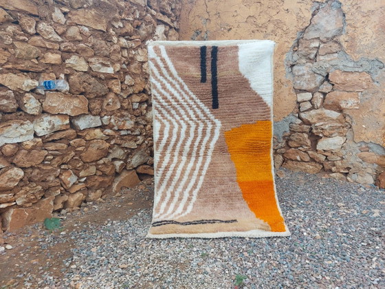 Tappeto in lana marocchino fatto a mano, 250cm x 150cm, pezzo unico. – Tappeti, Wool (photo 9 of 9)