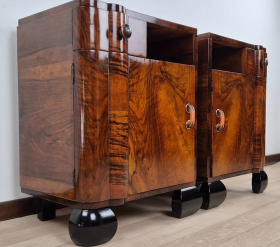 Image 1 of Venetian Noble Art Deco Bedside Tables 1924