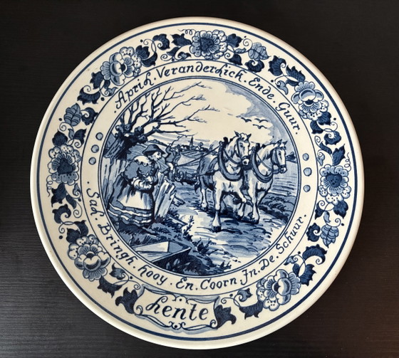 4 Getijden Delfsblauw Royal Goedewaagen – goedewaagen royal, Wanddecoratie, Ceramic (photo 4 of 6)