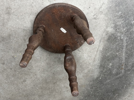 Taburete Trípode Escultórico Gabriel Lucas, Bretaña-Circa 1970 – Wood (photo 13 of 14)