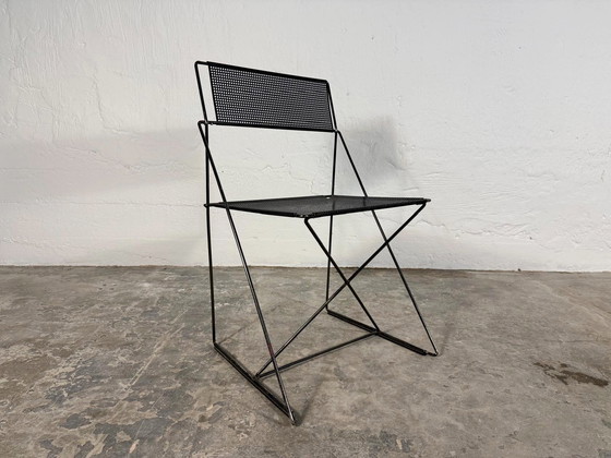 Image 1 of Niels Jørgen Haugesen X Line perforated metal chair 