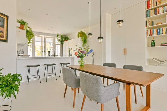 Image 1 of 4x Sgabello da bar Muuto Fiber Tube 65 cm in pelle nera