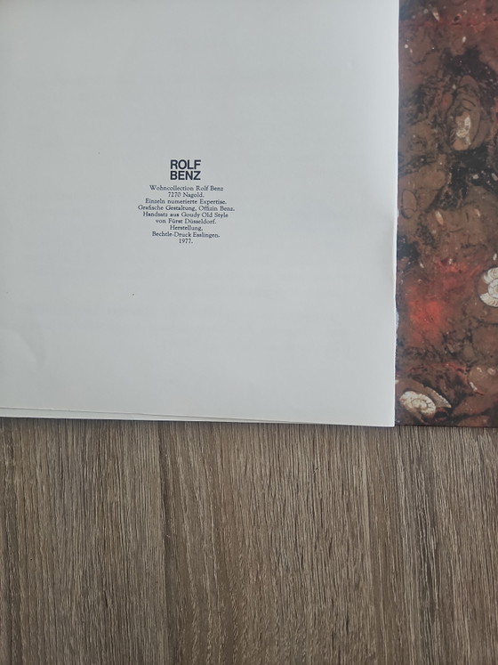 Beautiful Rolf Benz Coffee Table Fossil Marble from 1977 – Stone, Wood (photo 15 of 15)