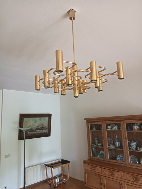 Image 1 of Lampadario vintage in ottone anni Cinquanta
