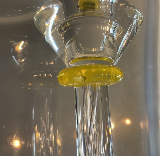 Candeliere in cristallo firmato a mano da A. Wahlstrom, Kosta Boda – 29 cm