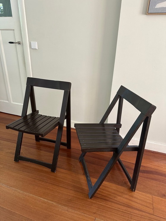 Image 1 of 2x vintage Aldo Jacober folding chairs