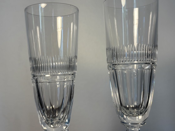 2 Flûtes Saint Louis Trianon Model – Gläser & Karaffe, Crystal (photo 7 of 14)