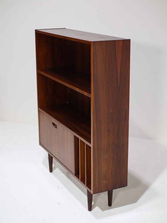 Image 1 of Bookcase with flap and LP compartments Clausen & Søn Danish vintage rosewood
