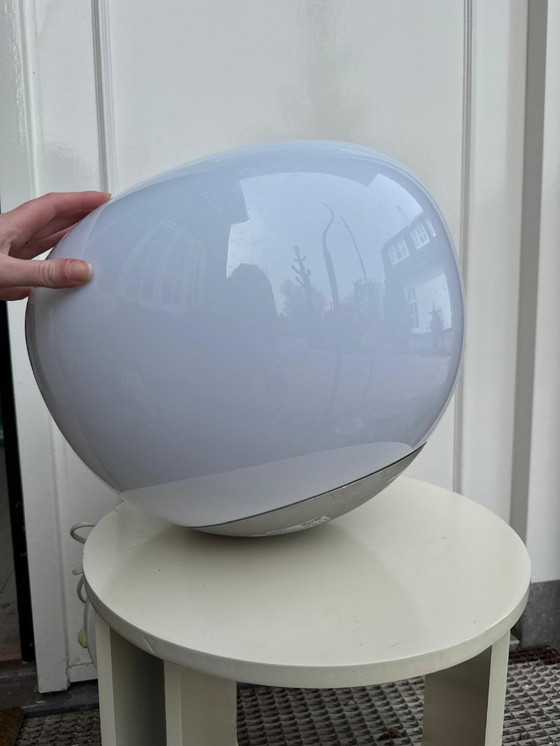 Image 1 of Lampada da terra vintage Ikea Jonisk Design Carl Ojerstam bianca 'Bubble Dimmer Orb