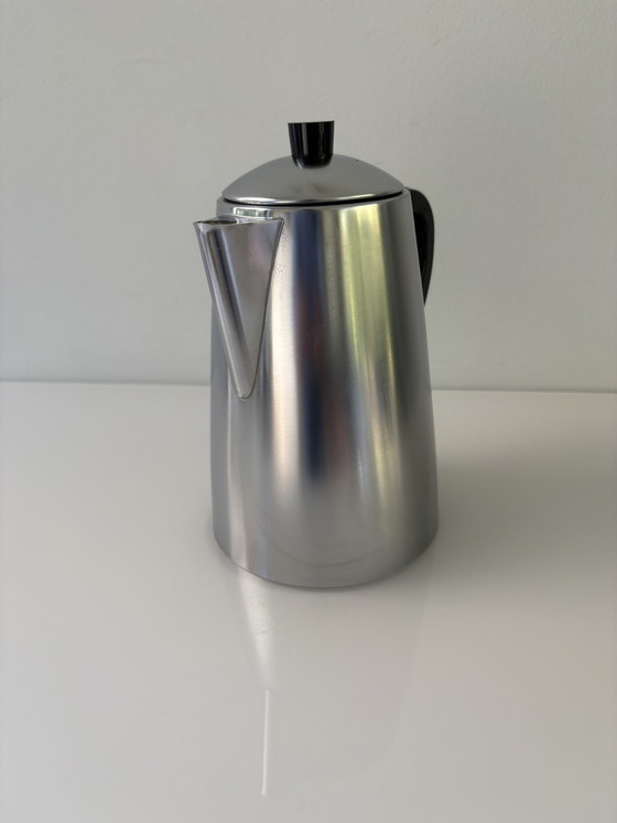 Image 1 of Caffettiera vintage anni '70 in acciaio inox a doppia parete, marca Daalderop