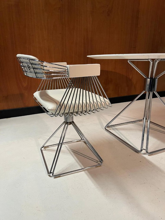 Image 1 of Table et 4 chaises à manger Rudi Verelst pour Novalux 